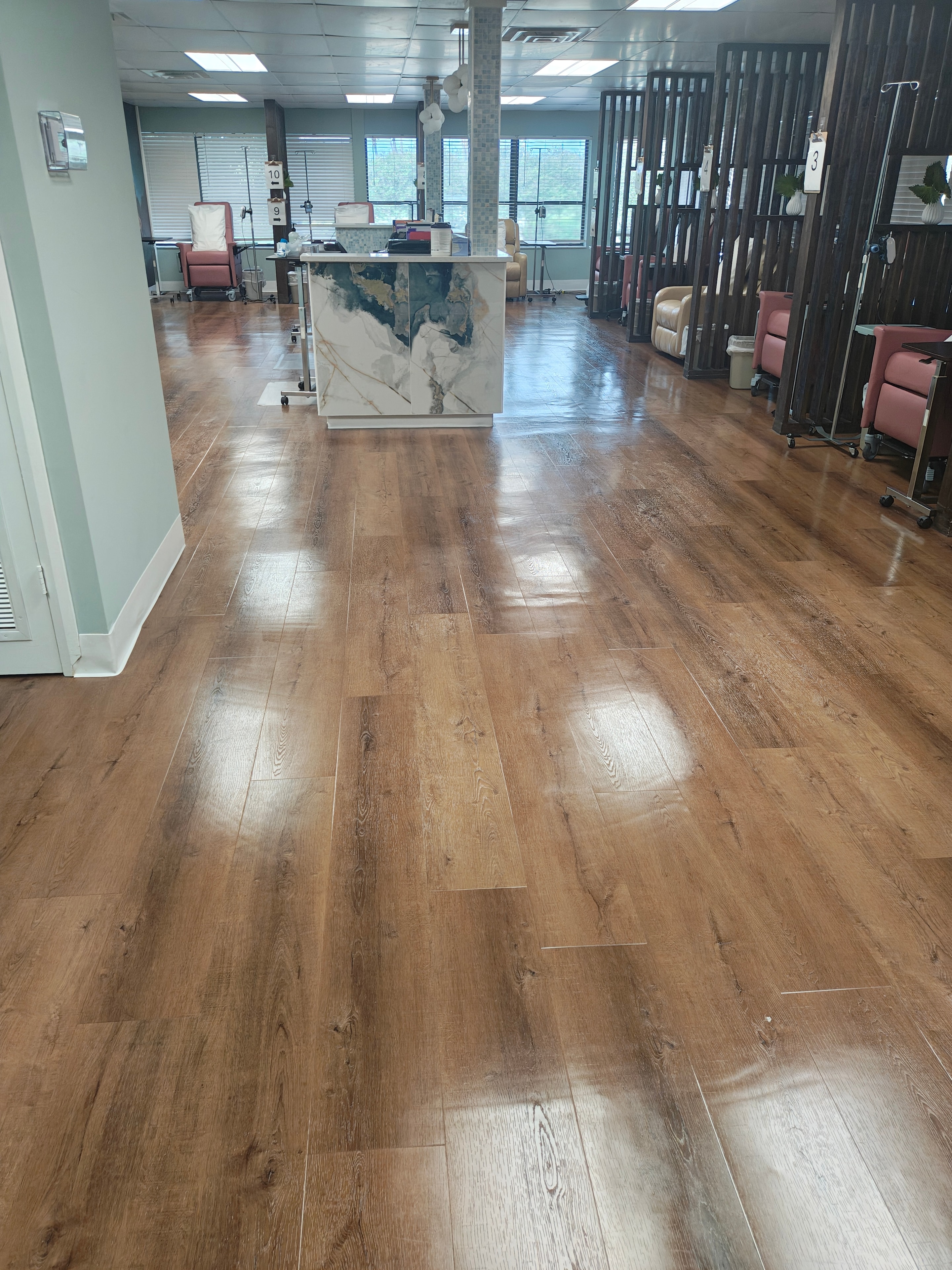 Clean office space maintained by S&L Office Cleaning